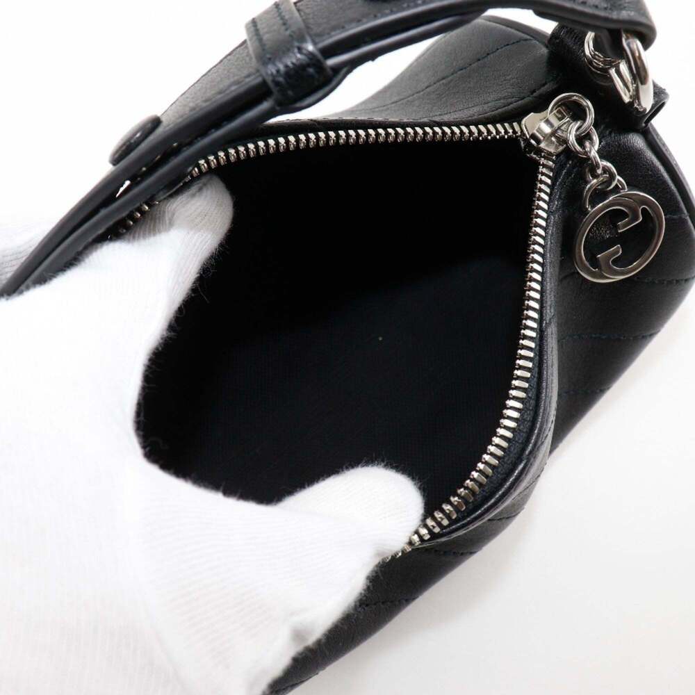 GUCCI Authentic Black Leather Shoulder Bag - Picture 6 of 16